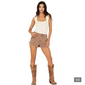 Cleo + Wolf High Rise Shorts